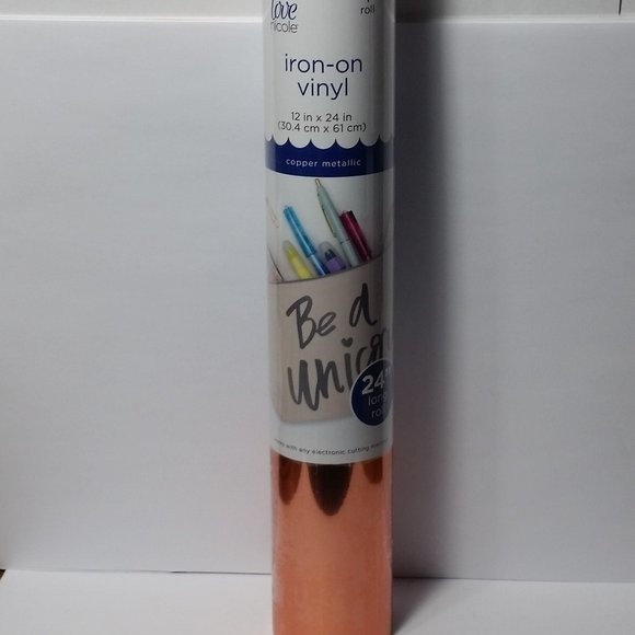 Iron On Vinyl Copper Metallic 4 Rolls - Picture 2 of 7